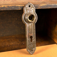 #21516 - Pressed&nbsp;Metal&nbsp;Art&nbsp;Deco&nbsp;Doorknob&nbsp;Backplate&nbsp;image