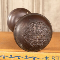 #26732 - Antique&nbsp;Lockwood&nbsp;Steel&nbsp;Doorknob&nbsp;Pair&nbsp;image
