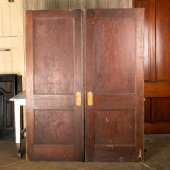 #41192 - 62x80&nbsp;Salvaged&nbsp;2&nbsp;Panel&nbsp;Pine&nbsp;Pocket&nbsp;Doors&nbsp;image