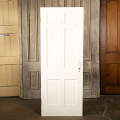 #43748 - 30x77&nbsp;Salvaged&nbsp;Antique&nbsp;6&nbsp;Panel&nbsp;Interior&nbsp;Door&nbsp;image