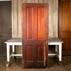 #44897 - 32x79&nbsp;Salvaged&nbsp;Antique&nbsp;4&nbsp;Panel&nbsp;Interior&nbsp;Door&nbsp;image