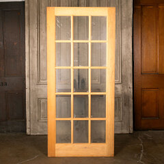 #45040 - 36x80&nbsp;Modern&nbsp;15&nbsp;Lite&nbsp;Wood&nbsp;French&nbsp;Door&nbsp;image