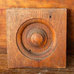 #49083 - Antique&nbsp;Wood&nbsp;Rosette&nbsp;Interior&nbsp;Trim&nbsp;Block&nbsp;image