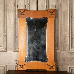 #49449 - Antique&nbsp;Oak&nbsp;Framed&nbsp;Beveled&nbsp;Glass&nbsp;Mirror&nbsp;image