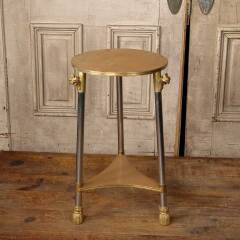 #50284 - Vintage&nbsp;Brass&nbsp;&&nbsp;Polished&nbsp;Steel&nbsp;Table&nbsp;image