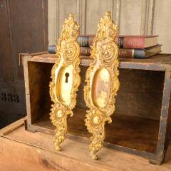#50609 - Antique&nbsp;CHICAGO&nbsp;Pocket&nbsp;Door&nbsp;Pulls&nbsp;image