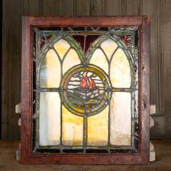 #50891 - Salvaged&nbsp;Antique&nbsp;Stained&nbsp;Glass&nbsp;Window&nbsp;image