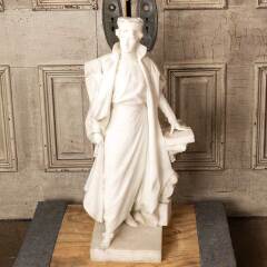 #52245 - Antique&nbsp;Raffaello&nbsp;Romanelli&nbsp;Marble&nbsp;Statue&nbsp;image