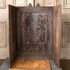 #52387 - Salvaged&nbsp;Antique&nbsp;Cast&nbsp;Iron&nbsp;Fireplace&nbsp;Fireback&nbsp;image