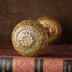 #52602 - Antique&nbsp;Brass&nbsp;Victorian&nbsp;Doorknob&nbsp;Hardware&nbsp;image