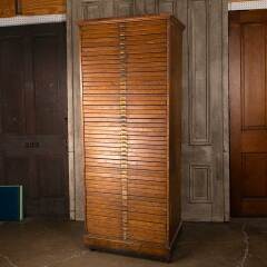 #53847 - Antique&nbsp;Oak&nbsp;Flat&nbsp;Map&nbsp;50&nbsp;Drawer&nbsp;Cabinet&nbsp;Unit&nbsp;image