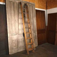 #53961 - 9&nbsp;Rung&nbsp;Oak&nbsp;Wood&nbsp;Library&nbsp;Step&nbsp;Ladder&nbsp;image