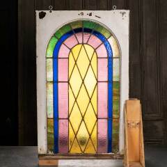 #54074 - 25x39&nbsp;Antique&nbsp;Stained&nbsp;Glass&nbsp;Window&nbsp;image