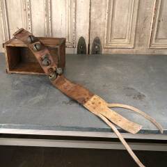 #54218 - Antique&nbsp;Brass&nbsp;Sleigh&nbsp;Bells&nbsp;on&nbsp;Leather&nbsp;Strap&nbsp;image