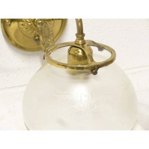#18515 Brass Sconce & Glass Shade image 5