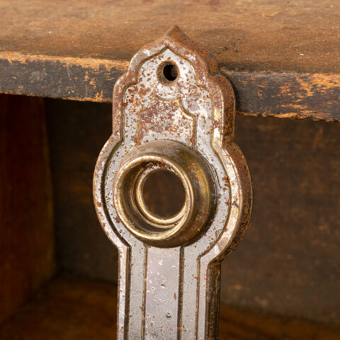 #21516 Pressed Metal Art Deco Doorknob Backplate image 4