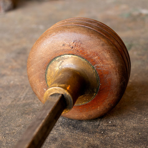 #24263 Antique Turned Wood Doorknobs image 7