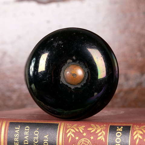 #25343 Antique Black Porcelain Doorknob Set image 7