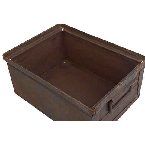 #27638 Vintage Industrial Metal Container image 3