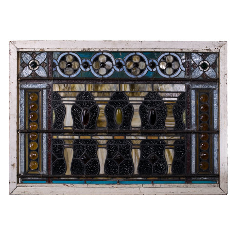 #31832 Antique Stained Glass Window image 6
