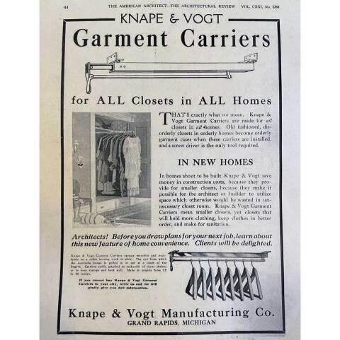 #33213 Antique Knape & Vogt Garment Carrier Arm image 5