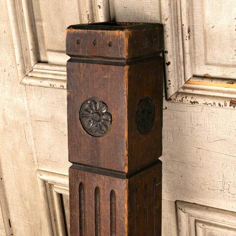 #35488 Salvaged Antique Oak Staircase Newel Post image 2