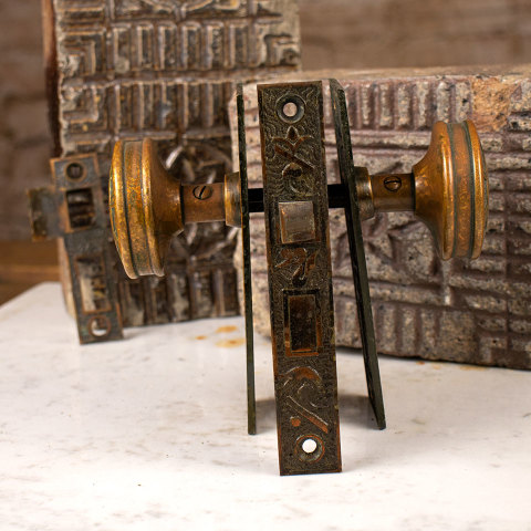 #35569 Antique Mallory Wheeler Door Hardware image 2