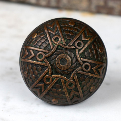 #35635 Antique Norwalk Bronze Doorknobs image 5