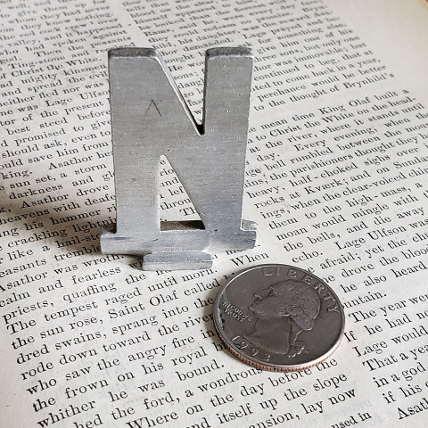 #37794 Small Aluminum Letter N image 2