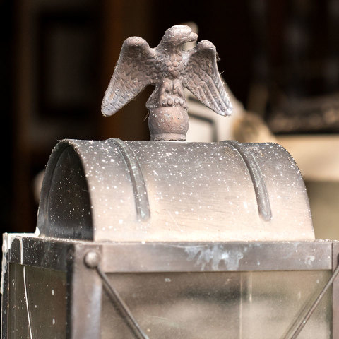 #38150 Salvaged Exterior Sconce with Eagle Finial image 4