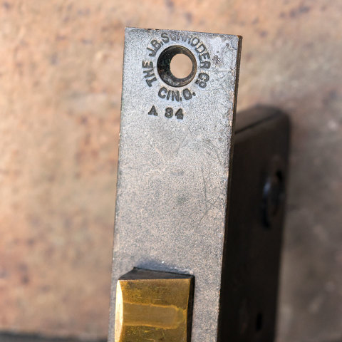 #39194 Antique JB Schroder Co Mortise and Strike image 5
