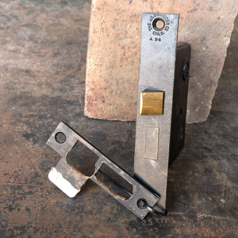 #39194 Antique JB Schroder Co Mortise and Strike image 4