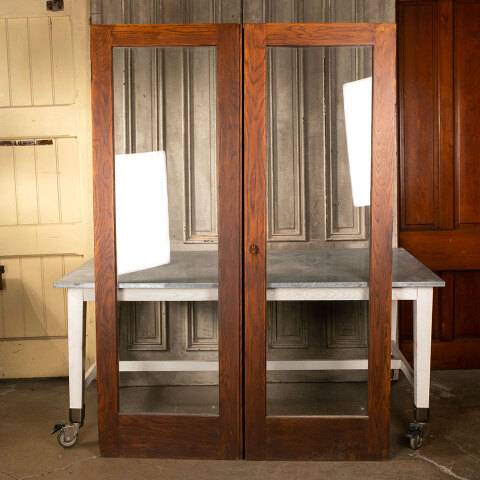 #40142 54x79 Salvaged Oak Full View Storm Doors image 6