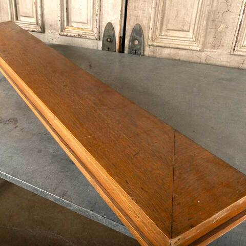 #40494 Salvaged Antique Oak Fireplace Mantel Shelf image 4
