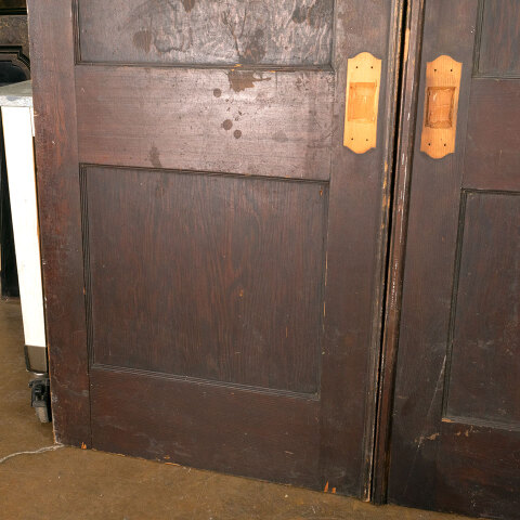 #41192 62x80 Salvaged 2 Panel Pine Pocket Doors image 8