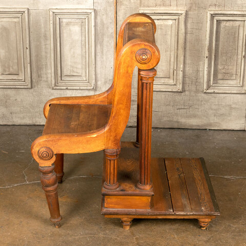 #41331 Unusual Antique Wood Step Chair image 5