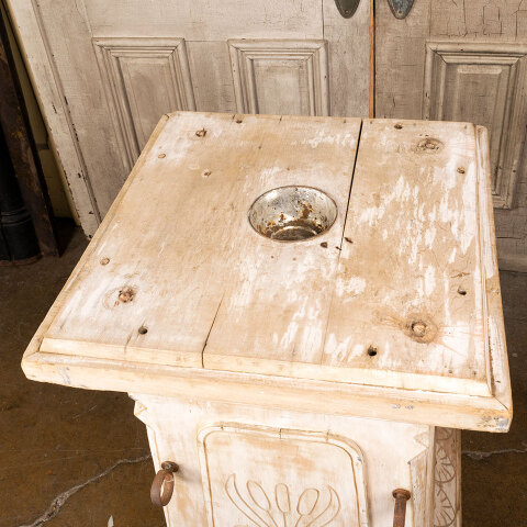 #41366 Antique Carved Wood Baptismal Font image 2