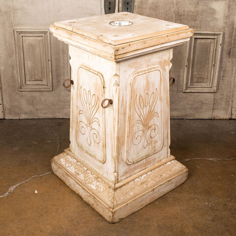 #41366 Antique Carved Wood Baptismal Font image 7