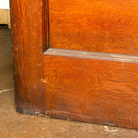 #41887 32x96 Salvaged 6 Panel Oak Pocket Door image 4