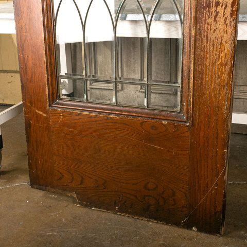 #42457 36x84 Antique Leaded Glass Swing Door image 4