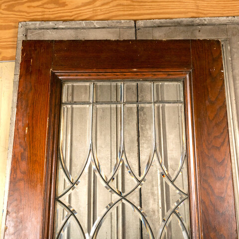 #42457 36x84 Antique Leaded Glass Swing Door image 3