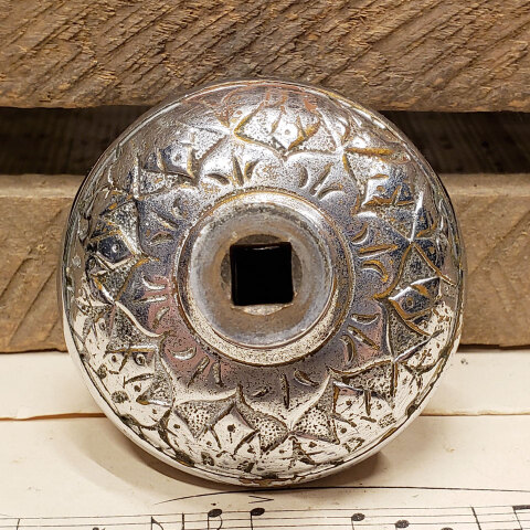 #43073 Antique Russell & Erwin Chromed Brass Single Doorknob image 3