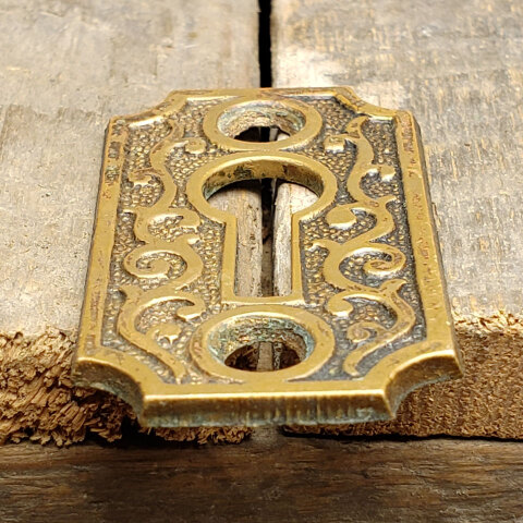 #43130 Antique Bronze Door Keyhole Escutcheon image 4
