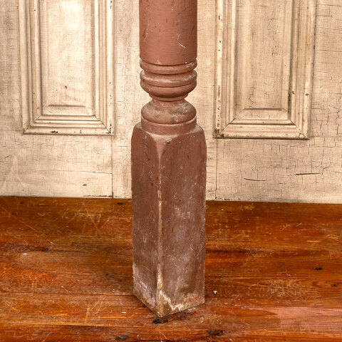 #43809 Salvaged Antique Wood Staircase Newel Post image 4