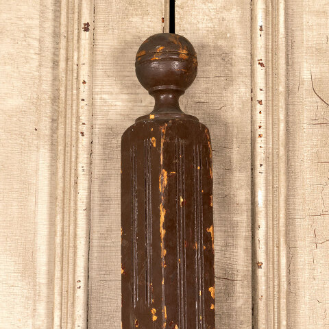 #43810 Salvaged Antique Wood Staircase Newel Post image 2