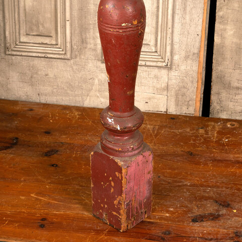 #43817 Salvaged Antique Wood Staircase Newel Post image 3