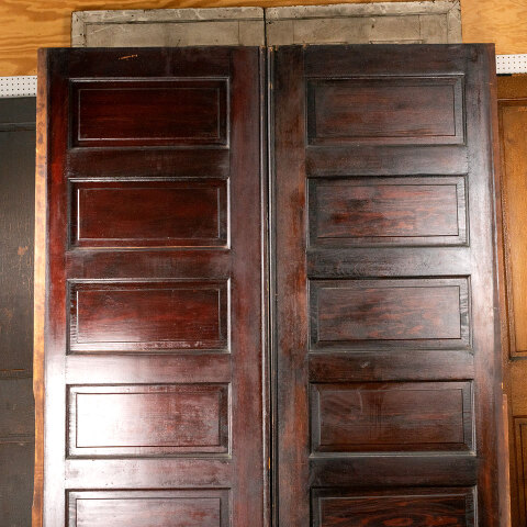 #43861 62x89 Salvaged Antique 6 Panel Pocket Doors image 6