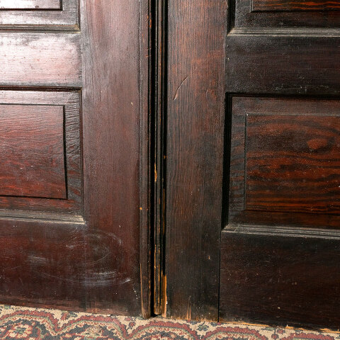 #43861 62x89 Salvaged Antique 6 Panel Pocket Doors image 8
