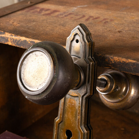 #44217 Salavged Antique Art Deco Door Hardware Set image 2