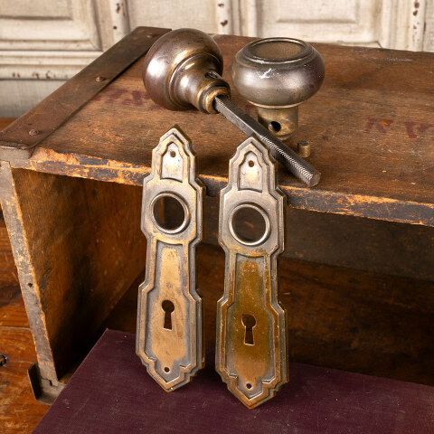#44217 Salavged Antique Art Deco Door Hardware Set image 7
